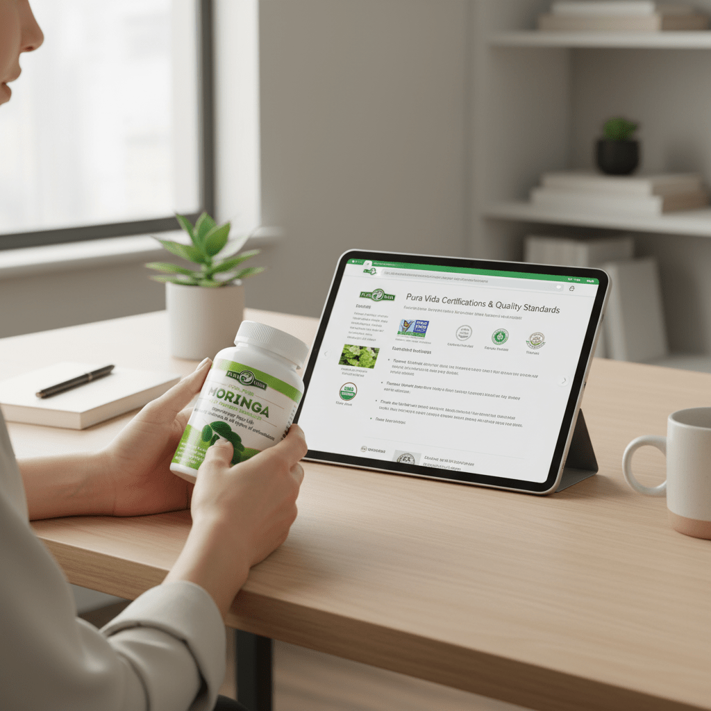 What certifications should a moringa supplement have? - Pura Vida Moringa