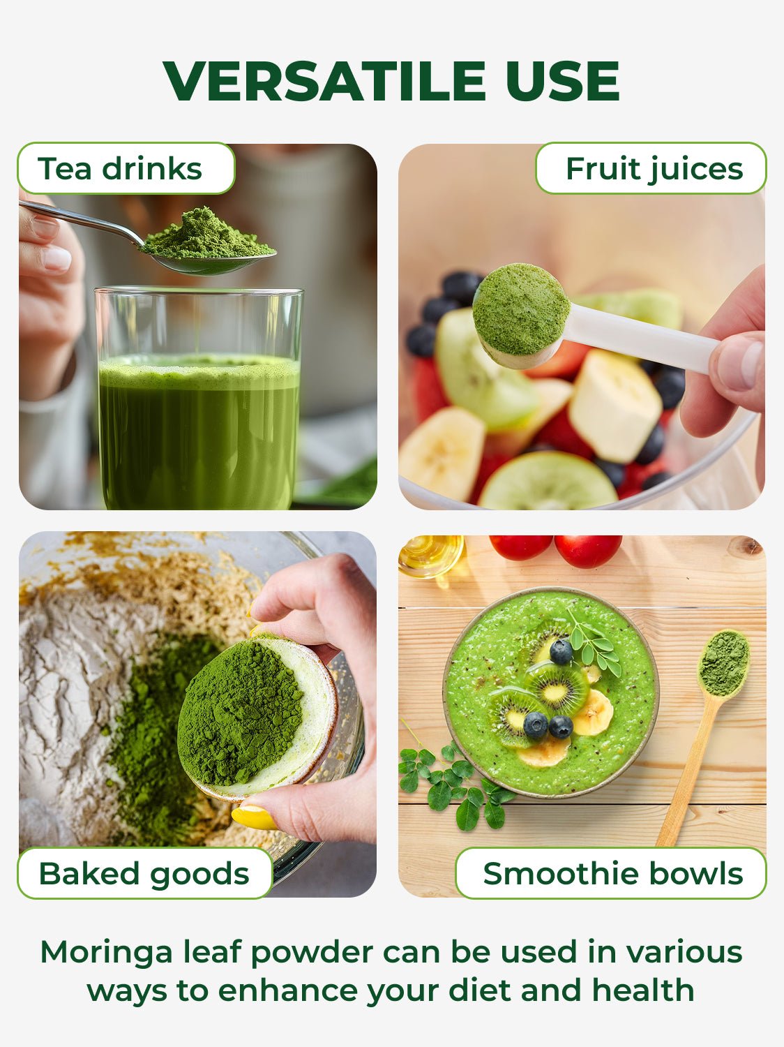 Moringa Leaf Powder Pura Vida 8oz (226g) - Pura Vida Moringa