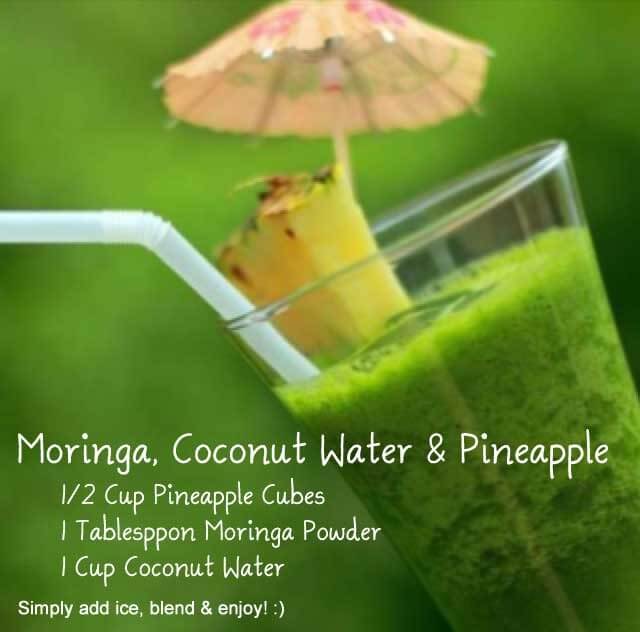 The World’s Most Elegant Smoothie – Moringa, Pineapple, & Coconut Water - Pura Vida Moringa