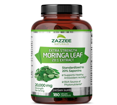 Zazzee USDA Organic Moringa 20:1 Extract