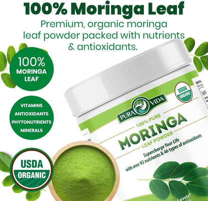 Moringa Leaf Powder Pura Vida 8oz (226g) (Offer)