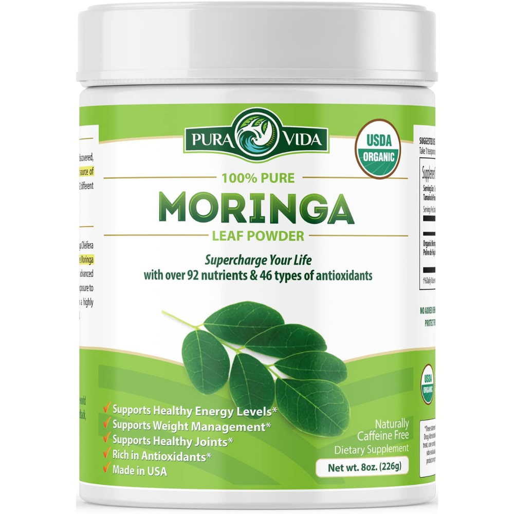 Moringa Leaf Powder Pura Vida 8oz (226g)