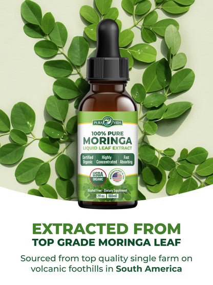 Moringa Leaf Extract Drops Pura Vida 2fl oz (60ml)
