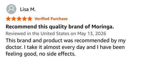 Customer review screenshot
