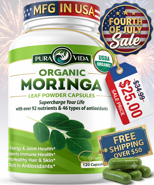 USDA Organic Moringa Capsules (120 Ct.)