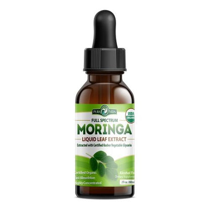 Moringa Leaf Extract Drops Pura Vida 2fl oz (60ml) - Pura Vida Moringa