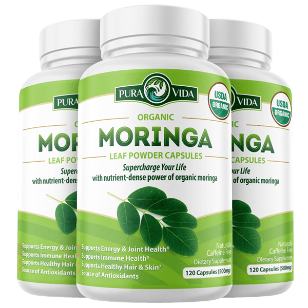 USDA Organic Moringa Capsules (120 Ct.) - Pura Vida Moringa