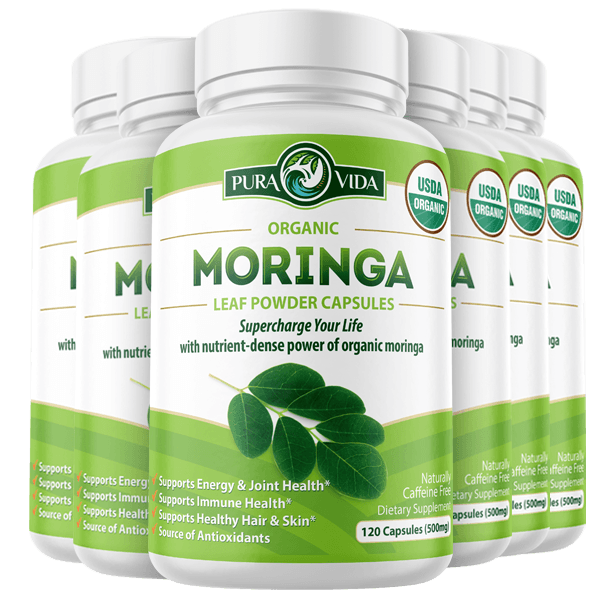 USDA Organic Moringa Capsules (120 Ct.) - Pura Vida Moringa