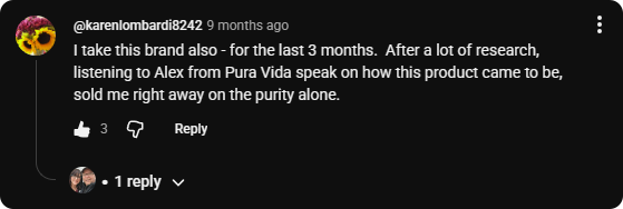 Customer review screenshot
